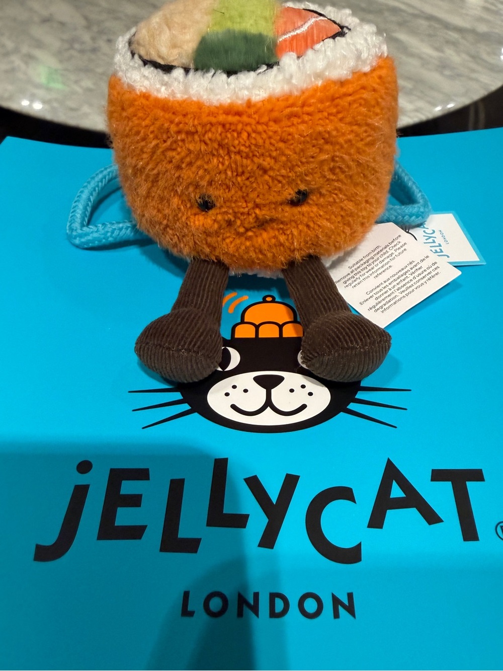 Exclusive UK- LA AUTHENTIC NWT Jellycat Codhi California Roll Sushi Plushie